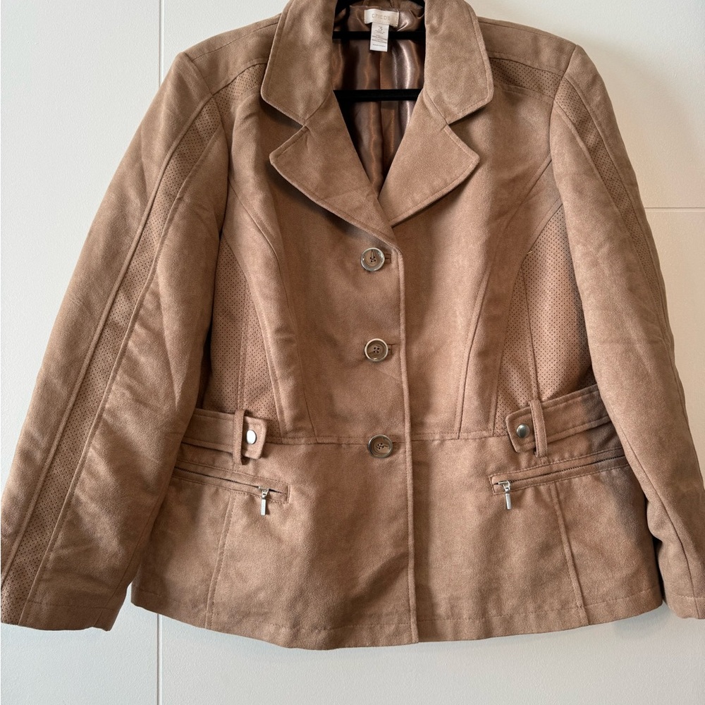 Chico brown soft (faux suede feel) jacket